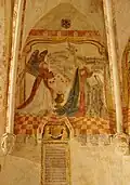 Peinture murale dans la chapelle : l'Annonciation