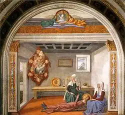 Annonce de la mort de sainte Fina (1472)Duomo di San Gimignano.