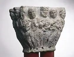 Les douze Apôtres, chapiteau de l'ancienne abbaye conservé au musée des Augustins de Toulouse.