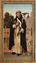 Anonyme italien, Saint Dominique, 1501-1525, peinture à l'huile sur bois, Musée des Augustins, Toulouse.