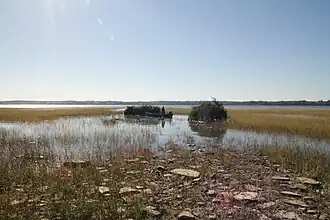 Mise à l'eau des caches à canards, propriété privée
