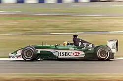 Photo de la Jaguar R4 d'Antonio Pizzonia en Hongrie