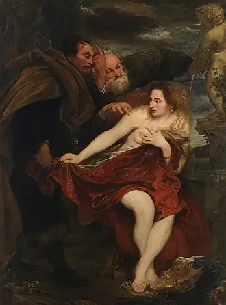 Antoine Van Dyck 1621ca, Suzanne et les vieillards - Munich Alte Pinacothek