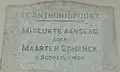La plaque commémorative en hommage à Martin Schenk.