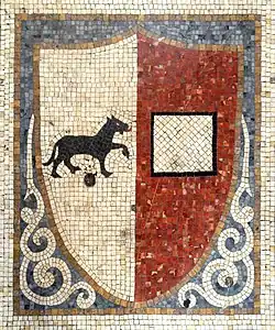 Anciennes armoiries de la ville de Plaisance, Émilie-Romagne, Italie.