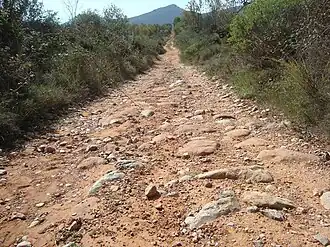 La via Augusta à La Pobla Tornesa (Valence)