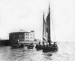 Hôtel de migrants au Retiro, Buenos Aires, en 1875.