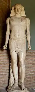 Antinoüs divinisé en Osiris. Marbre de Paros. H. 2,41 m. 131/138 EC. Musée grégorien égyptien
