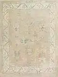 Les techniques de tricot artistique des tapis d'Oushak produisent un aspect unique.