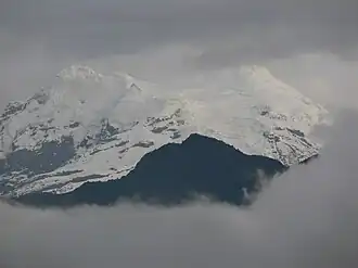 Vue de l'Antisana depuis Papallacta