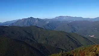 À droite la chaîne des Caldane, depuis Antisanti (Rogna).