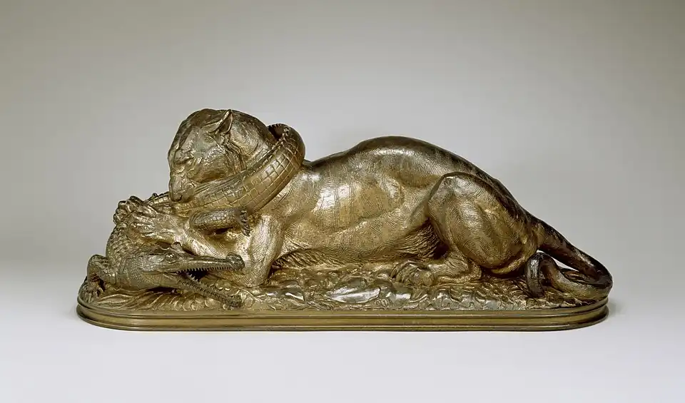 Antoine-Louis Barye, Tigre dévorant un Gavial, Baltimore, Walters Art Museum.