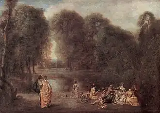 Antoine WatteauAssemblée dans un parc