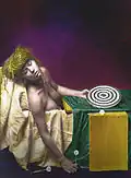 Antonín Tesař: Smrt hráče šipek, 2005, inspirée de La Mort de Marat de Jacques-Louis David