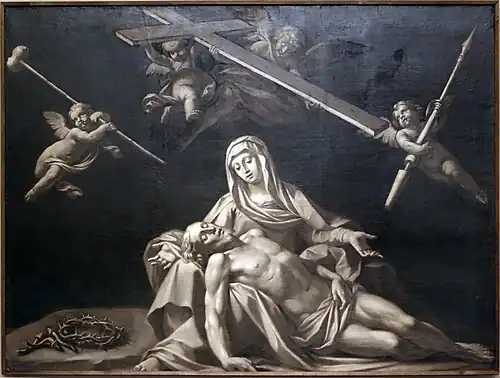 Pietà e angeli coi simboli della passione (attribué à Antonio Consetti)entre 1700 et 1750.