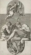 Gravure du projet pour la Galerie d'Ulysse, 1560, musée d'art du comté de Los Angeles.
