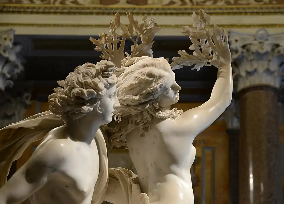 Détail d'Apollon et Daphné.