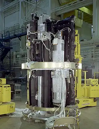 Les télescopes dans la monture qui permet de les faire pivoter.