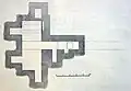 Plan des appartements funéraires.