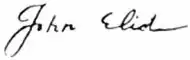 signature de John Eliot (missionnaire)