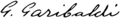 Signature de Giuseppe Garibaldi