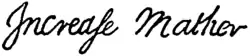 signature d'Increase Mather