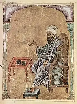 Dioscoride en train d'enseigner, page de droite