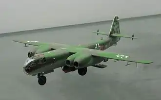 Maquette d'un Arado Ar 234 V21 portant un Arado E.381&nbsp;(en) au musée des techniques de Spire