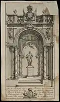 Arc de Triomphe érigé à Florence à l'occasion du Couronnement de Sa Majesté Impériale François Ier, estampe conservée à la Bibliothèque Municipale de Nancy