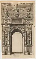 Arc de triomphe élevé rue Porte-Froc, à l'entrée de Louis XIII à Lyon, en 1622.