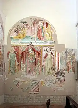 Annonciation avec Enfant entre deux saintes (attr. Arcangelo di Cola)
