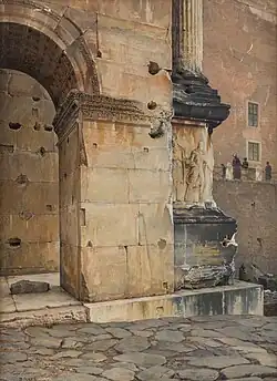 Arc de Septimius Severus à Rome (huile, detail)