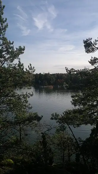Vue de l'île.