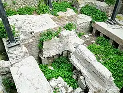 Site thermal (avec suspensurae, tubuli et praefurnium) de l'aire archéologique de Porto Traianeo.