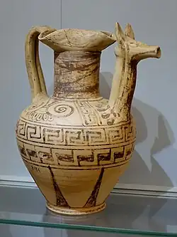 Œnochoé d'Aphrati. Crète, VIIe&nbsp;siècle.Héraklion