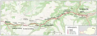 Voir la carte de la ligne.