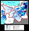 Population arménienne dans les six vilayets.