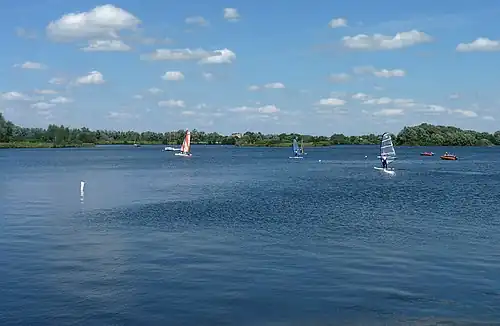 Un des plans d'eau des Prés du Hem.