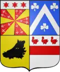 Armes écartelées de la famille Compère de Prelle