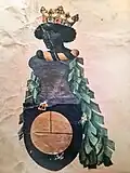 Armoiries de Mathieu de Metz dans une lettre d'anoblissement, AD54.