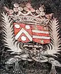 Litre funéraire (détail) de Simon et Léonor de Saint-Germain (Église Saint-Pierre, commune de La Baleine