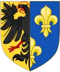 Armoiries imaginaires de Charlemagne d'après les fresques du château de la Manta.