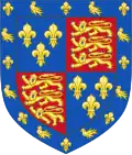 Écu d'Edmond Tudor, 1er comte de Richmond, demi frère d'Henri VI.