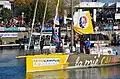 Arnaud Boissières au départ du Vendée Globe 2016-2017.