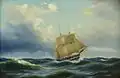 Segelfartyg till havs, 1851