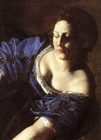 Judith décapitant Holopherne (version de Naples), détail (Judith)