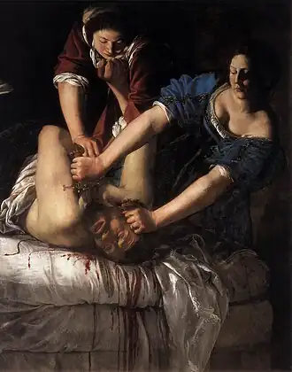 Judith décapitant Holopherne de Artemisia Gentileschi.