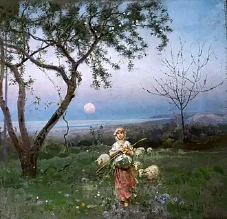 Paysage des Abruzzes, ou le retour au bercail (1910), Milan, Fondation Cariplo.