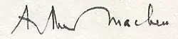 Signature de Arthur Machen