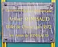Plaque au no&nbsp;8 en hommage à Arthur Rimbaud.